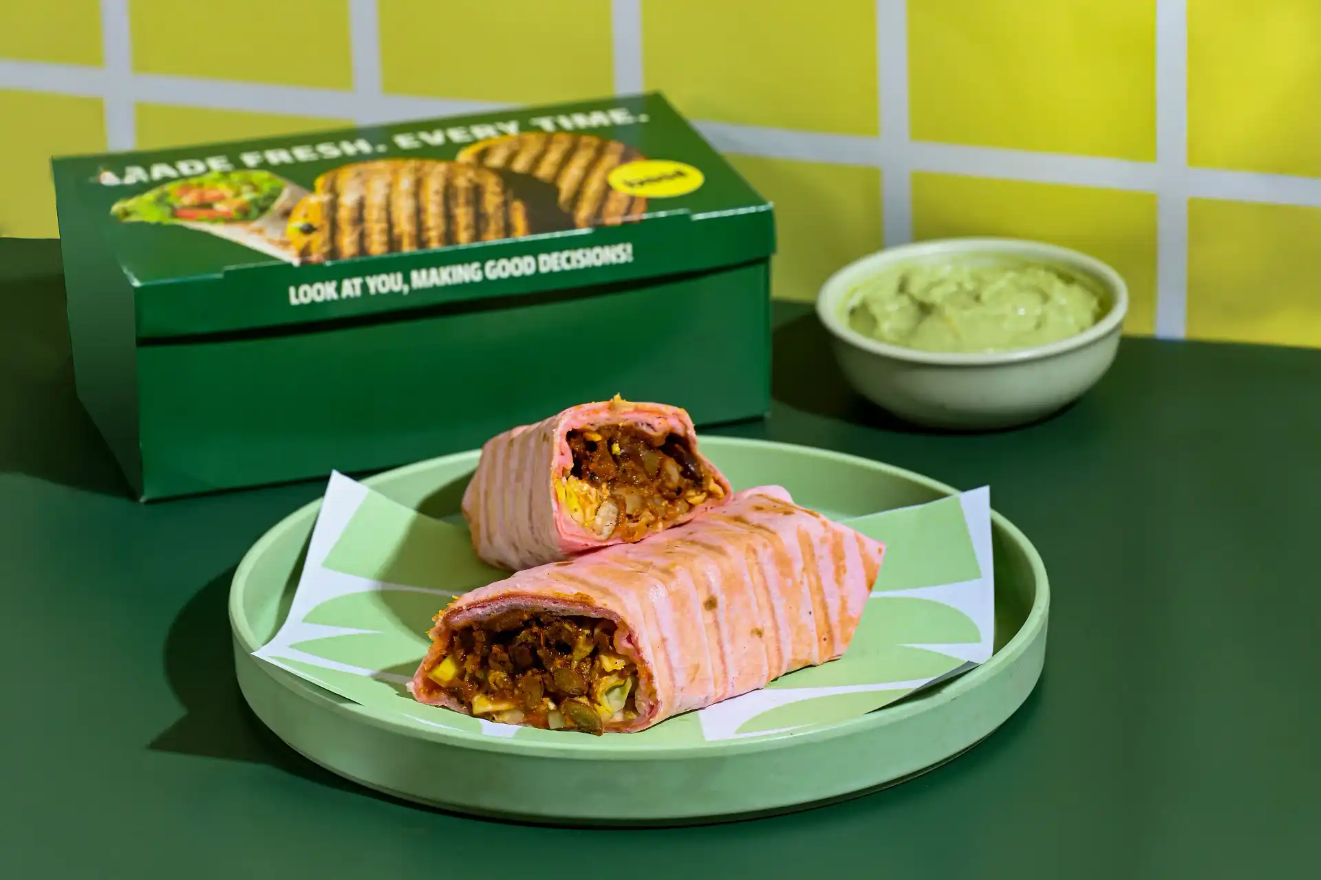 Beetroot Mexican Bean Wrap